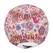 モノグラム春(カラフル) 野球ボール (裏面)