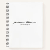 モノグラム書ガーリー道ミニマリスト白 ノートブック (正面)