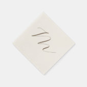 モノグラム書ユニーク面プレーンモダン スタンダードカクテルナプキン (角)