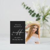 モノグラム書道の卒業発表 ポストカード (スタンド正面)