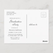 モノグラム書道の卒業発表 ポストカード (裏面)