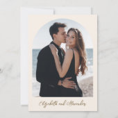 モノグラム書道写真結婚式招待状 招待状 (裏面)