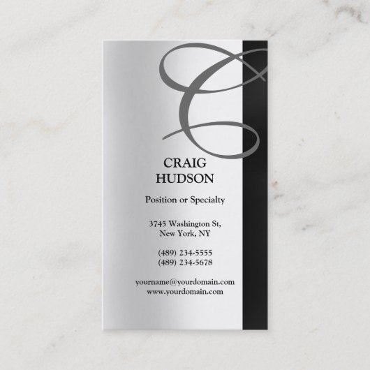 モノグラム書道名刺 名刺 (正面)