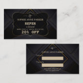 モノグラム書道金ゴールドプロフェッショナル化粧 紹介カード (正面/裏面)