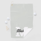 モノグラム書道Sage Green ゴルフタオル (インサイチュ)