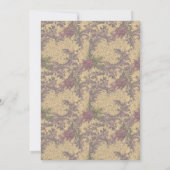 モノグラム最初のPのエレガントな花の招待 招待状 (裏面)