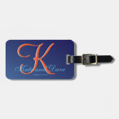モノグラム最高のサファイアブルークールラゲッジタグ ラゲッジタグ (正面横)