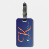 モノグラム最高のサファイアブルークールラゲッジタグ ラゲッジタグ (裏面縦)