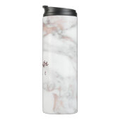 モノグラム最高のバラ金ゴールドホワイトマーブルテンプレート タンブラー (回転右)