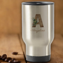 モノグラム木文字の赤い花