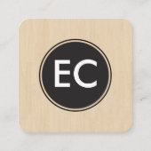 モノグラム木材 スクエア名刺 (正面)