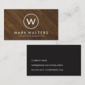 モノグラム木材 名刺 (正面/裏面)