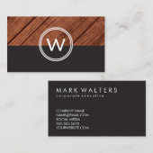 モノグラム木目2トーン 名刺 (正面/裏面)