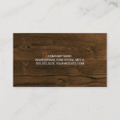 モノグラム木目 | 大工 名刺 (裏面)