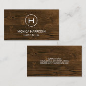 モノグラム木目 | 大工 名刺 (正面/裏面)