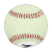 モノグラム東洋波背景 野球ボール (裏面)