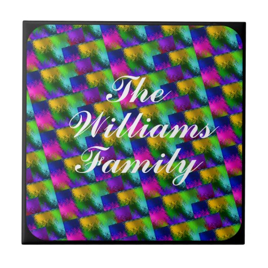 モノグラム染色ガラス タイル (正面)