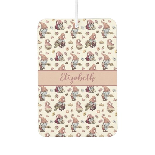 モノグラム格言ベーキングカップケーキドーナツ カーエアーフレッシュナー (正面)