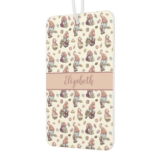 モノグラム格言ベーキングカップケーキドーナツ カーエアーフレッシュナー (左)