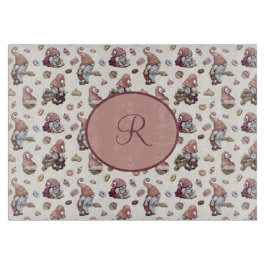 モノグラム格言ベーキング，カップケーキ，ドーナツ，かわいい カッティングボード