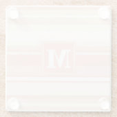 モノグラム桃ストライプ粒 ガラスコースター (裏面)