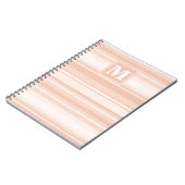 モノグラム桃ストライプ粒 ノートブック (左側)