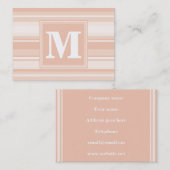モノグラム桃ストライプ粒 名刺 (正面/裏面)