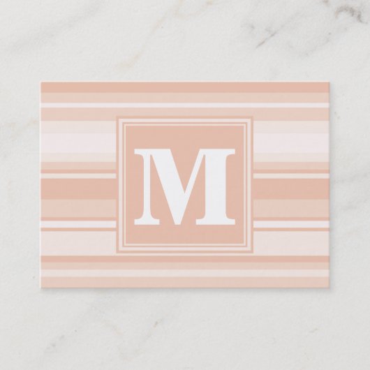 モノグラム桃ストライプ粒 名刺 (正面)