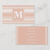 モノグラム桃ストライプ粒 名刺 (正面/裏面)