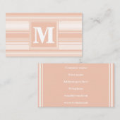 モノグラム桃ストライプ粒 名刺 (正面/裏面)