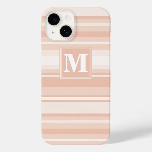 モノグラム桃ストライプ粒 Case-Mate iPhoneケース (裏面)