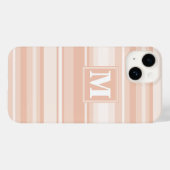 モノグラム桃ストライプ粒 Case-Mate iPhoneケース (裏面 (横))