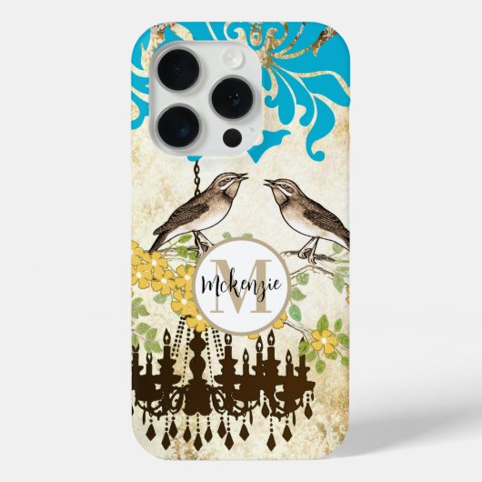 モノグラム桜鳥シャンデリアiPhone Case-Mate iPhoneケース (裏面)