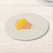 モノグラム植物性イラストレーション紙コースター ラウンドペーパーコースター (アングル)