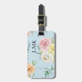 モノグラム植物模様ラゲージタグ ラゲッジタグ (正面縦)