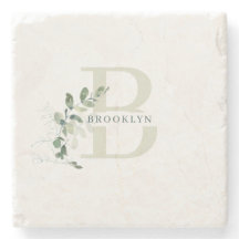 モノグラム植物緑化ストーンコースター