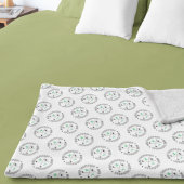 モノグラム模様ホワイトゴルファー フリースブランケット