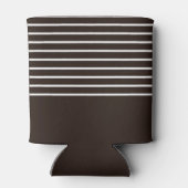 モノグラム横ストライプ線ブラウンおよび白 缶クーラー (裏面)