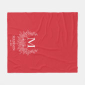 モノグラム毛布 フリースブランケット (正面(横))