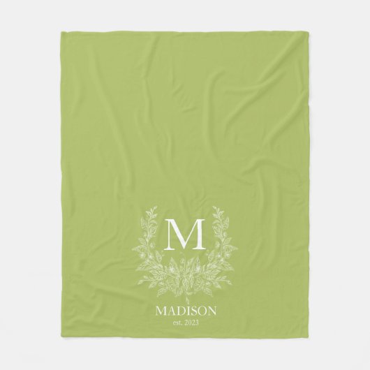 モノグラム毛布 フリースブランケット (正面)