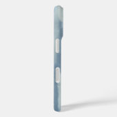 モノグラム水の色パステルストライプティール（緑がかった色）ブルーネイビー Case-Mate iPhoneケース (裏面 / 右)