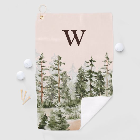 モノグラム水の色素朴緑の森 ゴルフタオル (インサイチュ)