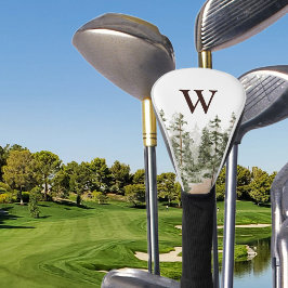 モノグラム水の色素朴緑の森 ゴルフヘッドカバー