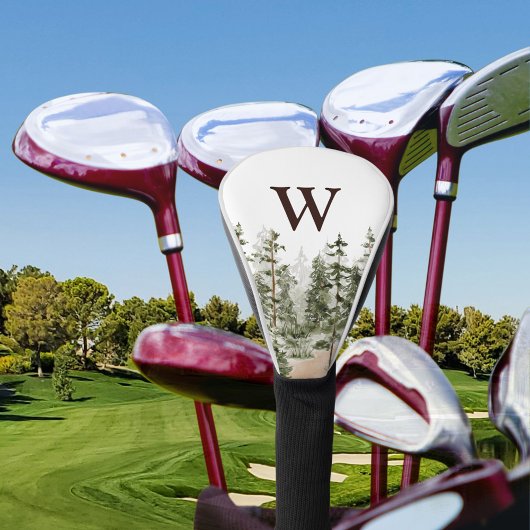 モノグラム水の色素朴緑の森 ゴルフヘッドカバー