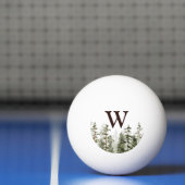 モノグラム水の色素朴緑の森 卓球ボール (ネット)