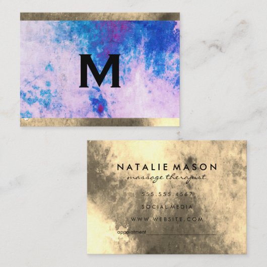 モノグラム水カラートリム(アポイントメントカード) 予約カード (正面/裏面)