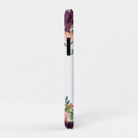 モノグラム水カラーフローラ |ピンクパープルマルサラ Case-Mate iPhoneケース (裏面/右)