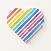 モノグラム水カラー虹カラフルのストライプ名前 ノートブック (裏面)