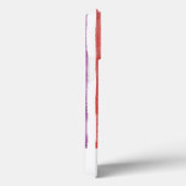 モノグラム水カラー虹カラフルのストライプ名前 Case-Mate iPhoneケース (裏面 / 右)