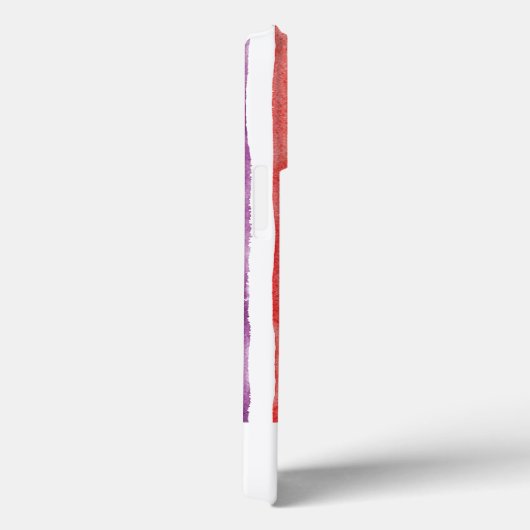 モノグラム水カラー虹カラフルのストライプ名前 Case-Mate iPhoneケース (裏面 / 右)